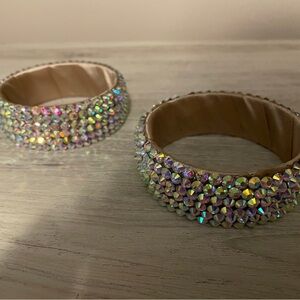 Crystal Embellished Bangle Set